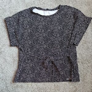 Women's Black and White Polka Dot Top